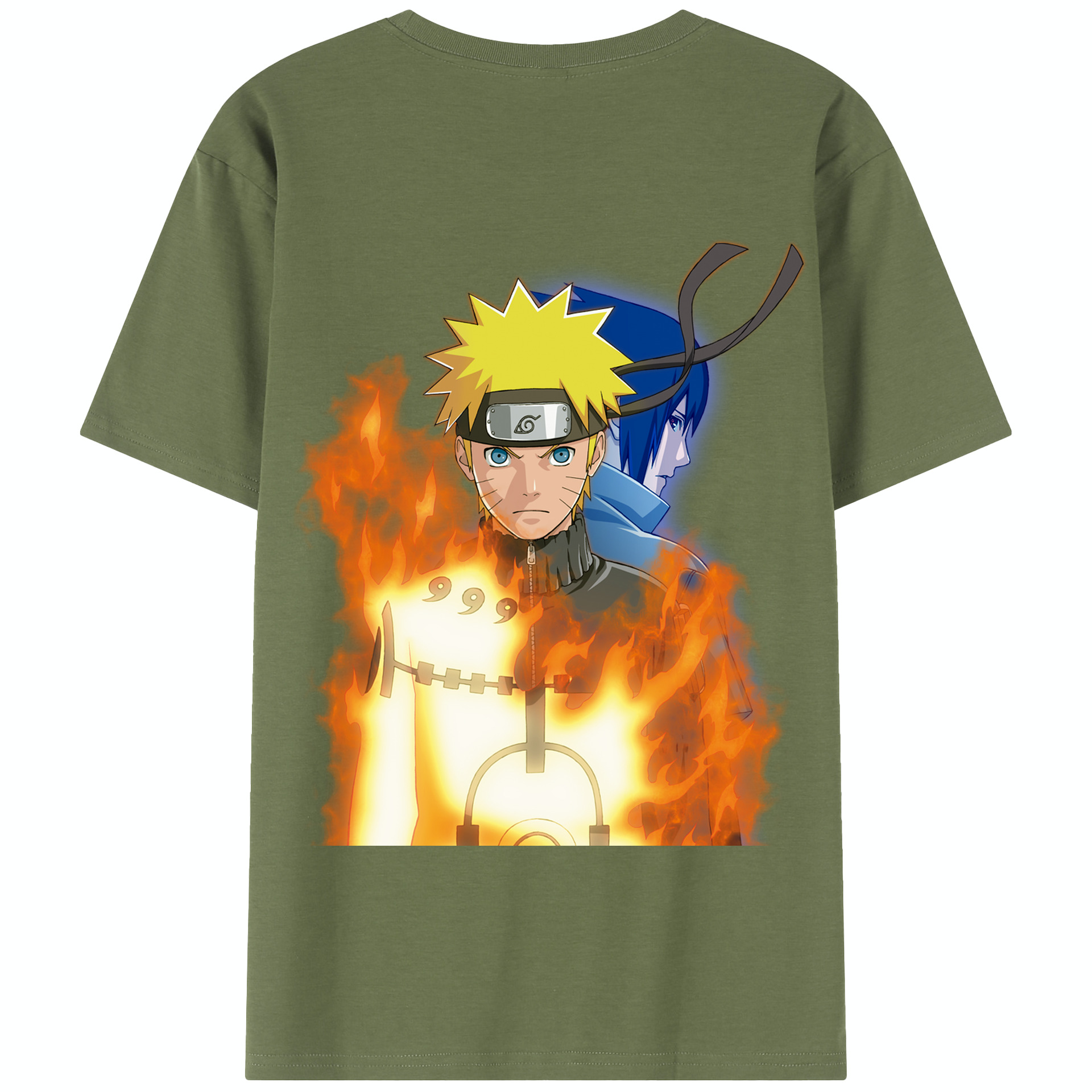 （画像用） NARUTO -ナルト- うずまき ナルト Uzumaki Naruto 綿100％半袖Tシャツ（背面プリント）